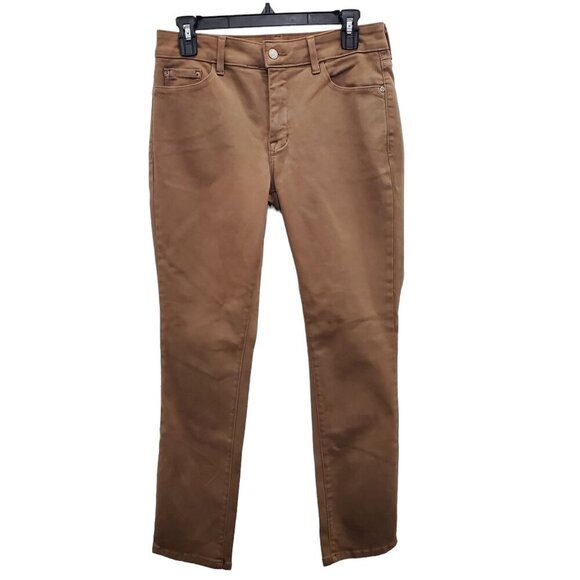 Not Your Daughter's Jeans NYDJ Petite Brown Stretch Legging Jeans Jegging‎ Sz 6P - Picture 1 of 9